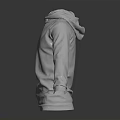 Casual Grey Hooded Sweatshirt with Long Sleeves and Front Pocket Design