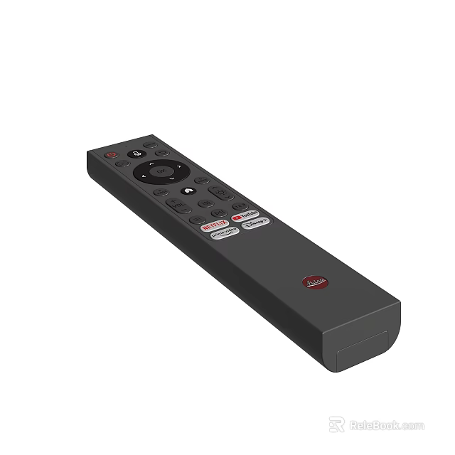 Black Remote Control With Functional Buttons For Daily Electrical Appliance Use 3d model 
