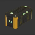 Portable Power Station With Green Striped Top Golden Handle Frame Green Indicators And USB Port