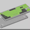 Wired TKL Audio Keyboards with Green Black Keycaps Gray Body Dual Design for Digital Use