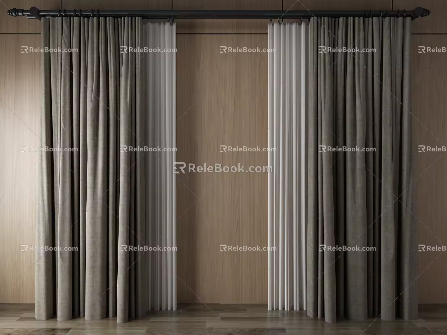 Modern Curtains 3d model