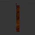 Classic Wooden Grandfather Clock With Ornate Top Golden Dial And Pendulum