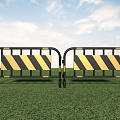 outdoor fence iron horse fence iron exhibition display equipment construction site isolation warning fence isolation fence 3d model