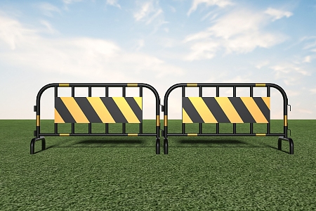 outdoor fence iron horse fence iron exhibition display equipment construction site isolation warning fence isolation fence 3d model