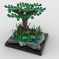 Lego Toys Lego Plants Trees Meadow 3d model