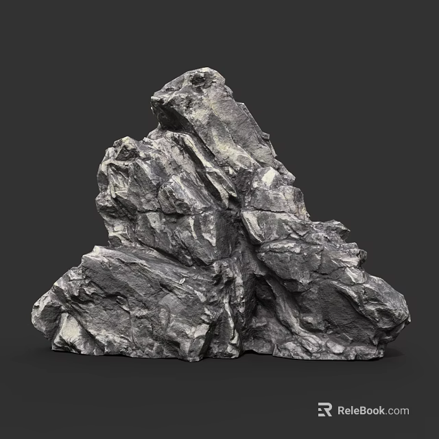 High Quality Natural Stone Rock with Rough Surface Texture for Architectural Decorative Use 3d model 