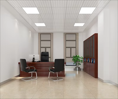 Modern Office Leadership Office Enterprise Office 3d model