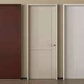 Minimalist Hinged Doors in Dark Brown Beige and Light Gray for Home Interior Design