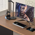 Computer mouse keyboard display 3d model
