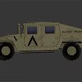 Military Style Sandy Colored Functional Vehicle With Off Road Design And Large Tires