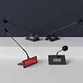 High Performance Headphone Speaker System With Display Screen For Conference Speakers 3d model
