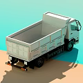 White Modern Dump Truck Model With Open Bed And Toy Vehicle Design