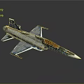 Modern Fighter Jet Model Design With Blue Accents And Orange Cockpit