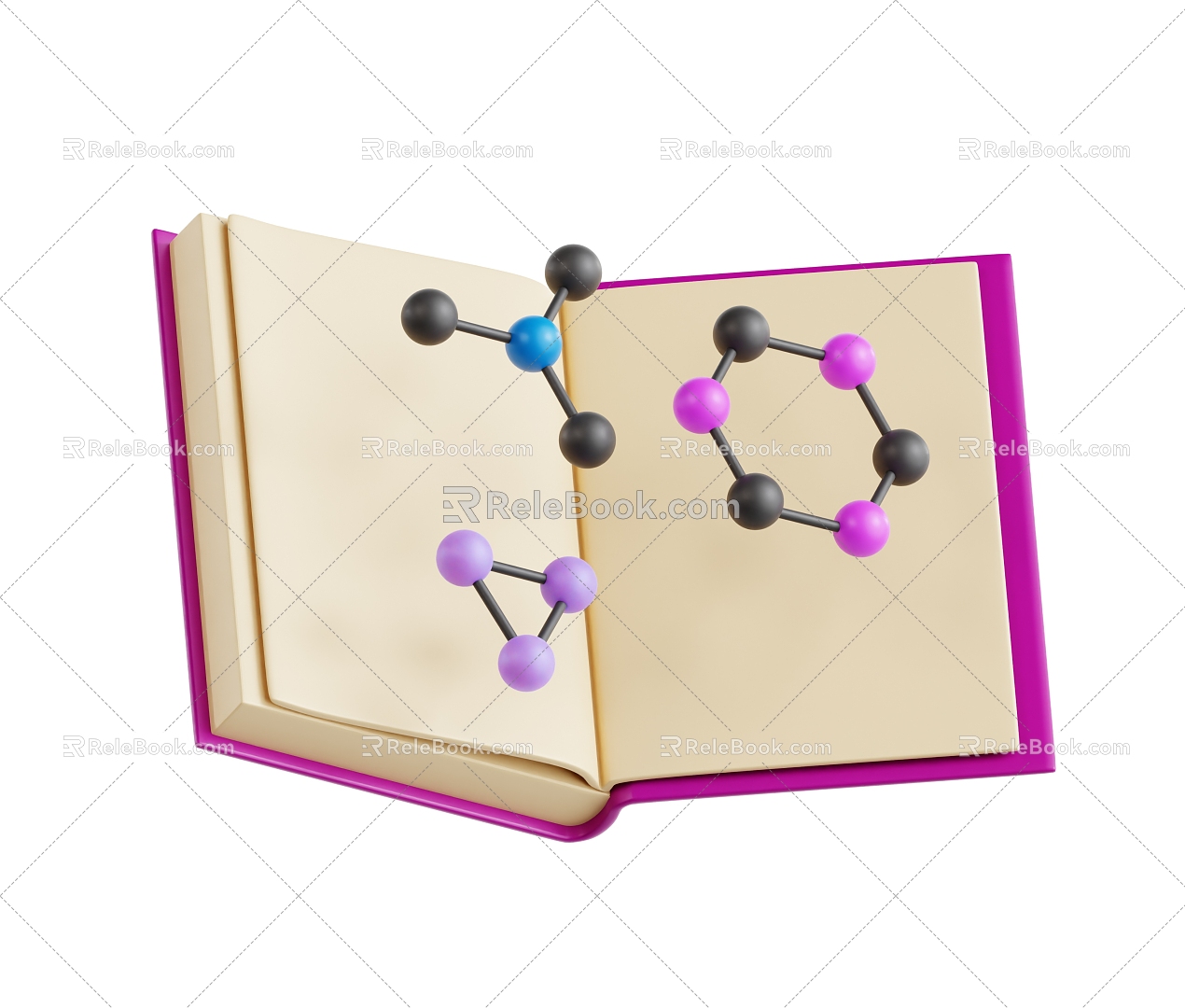 Chemistry Books Books Cartoon Books model