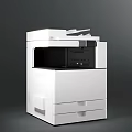 White Multifunctional Office Appliance With Print Copy Scan Functions And Modern Design 3d model