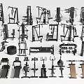 Diverse Sports Equipment Collection With Treadmills Dumbbells And Fitness Machines For Home Gym