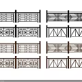 Stylish Decorative Railings Featuring Intricate Patterns And Geometric Designs In Metal And Wood
