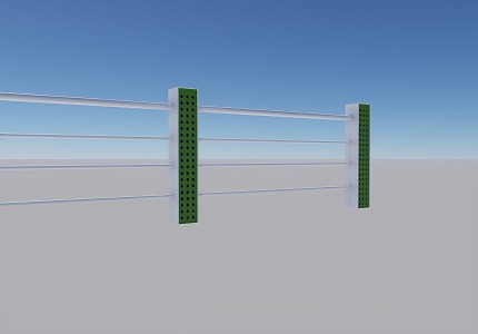 Modern Railing 3d model