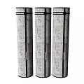 Modern Decorative Columns With Concrete Textured Surface And Black Edge Trim 3d model