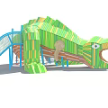 Modern slide amusement equipment 3d model