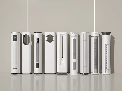 Sleek White Daily Electrical Appliances With Various Modern Designs On 3d model