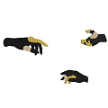 Black And Yellow Plastic Hangers With Various Styles For Home Wardrobe Use