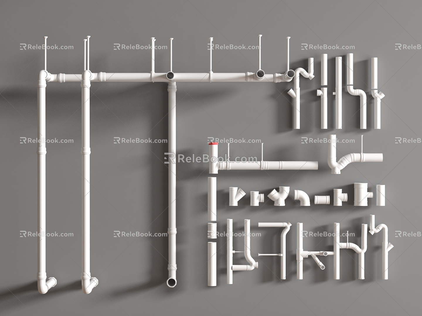 Pipe sewer pipe drain pipe pipe parts 3d model