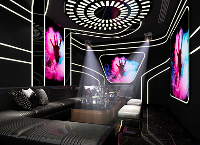 Modern KTV Technology Sense Room 3d model