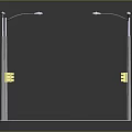 Urban Street Lamps Design With Traffic Lights And Metal Poles On Roadside