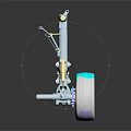 Industrial Equipment With Wheel Metal Structure Ladder And Connecting Components