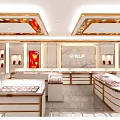 Elegant Luxury Jewelry Store Interior Design With Glass Display Cases And Shiny Counters