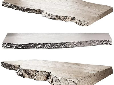 Natural Stone Floor Tiles With Rough Edges And Light Tone Modern Design 3d model