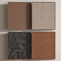 Leather texture effect display board 3d model