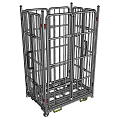 Durable Metal Cage Cart With Wheels And Handle For Industrial Transport