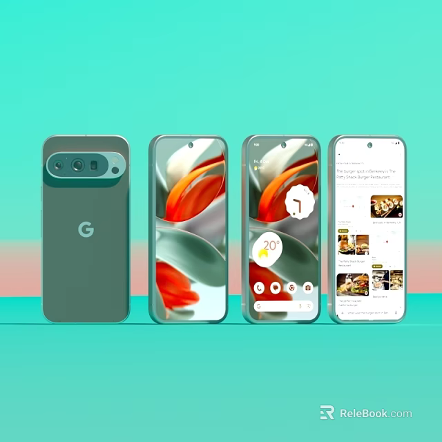 Google Pixel Smartphones Series With Modern Design And Colorful Display Screens 3d model 
