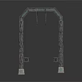 Modern Metal Building Truss Structure Featuring Three Arch Frames And Supports