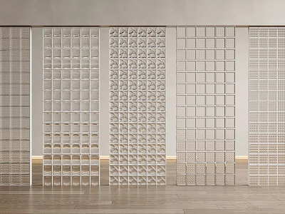 Modern Room Dividers With Various Grid And Lattice Patterns For Interior Spaces 3d model