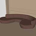 Modern Multiplayer Sofa Curved Sofa 3d model