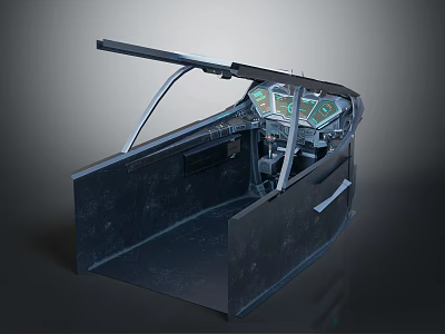 Spacecraft Cockpit Design With Control Panel Dashboard And Aerospace Interior 3d model