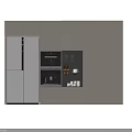 Sleek Modern Kitchen Cabinet Design With Light Beige Finish Integrated Appliances And Open Storage