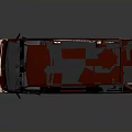 Red Van Side With Fazbear Entertainment Logo and Colorful Balloon Design