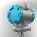 Industrial Hardware Instrument With Blue Digital Display Metal Housing And Threaded Connection For Industrial Use