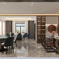 Luxurious Hotel Mahjong Room With Traditional Chinese Decor Green Table And Blue Chairs