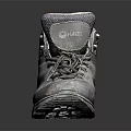 Gray High Top Work Safety Shoes With Lace Up Closure And Slip Resistant Rubber Sole