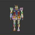 Stylish White Blue Red Yellow Gundam Model 102 Detailed Collectible Figure