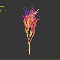 Decorative Red Chili Peppers With Green Stems On Grey Background For Home Use