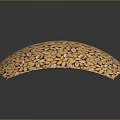 Golden Yellow Wheat Grains Formed Into a Smooth Hemisphere Shape 3d model