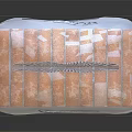 Transparent Bread Bag With Fresh Loaf And Bakery Label Design