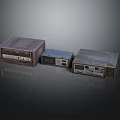 Vintage Electronic Appliances Set Featuring Retro Design And Various Sizes