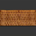 Brown Woven Rectangular Storage Basket for Daily Household Use with Practical Design and Intricate Texture 3d model